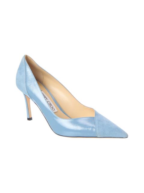 JIMMY CHOO Jimmy Choo Cass 75 Suede & Leather Pump
