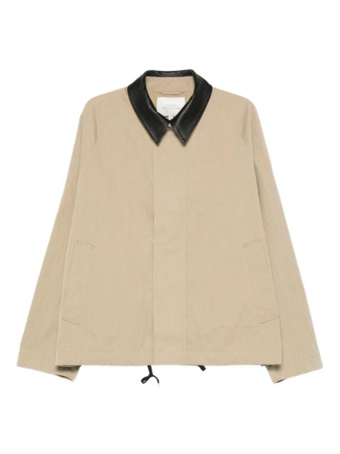 Studio Nicholson contrast-collar zip-up jacket