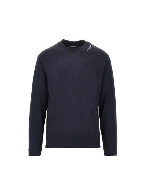 EMPORIO ARMANI STRETCH JERSEY T-SHIRT WITH LOGO EMBROIDERY