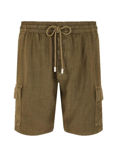Vilebrequin Men Linen Bermuda Shorts Natural Dye