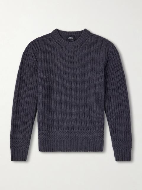 A.P.C. Ron Ribbed Wool Sweater