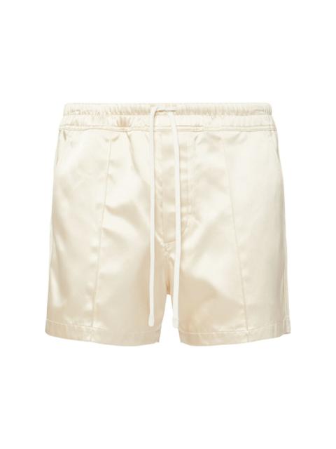 TOM FORD Shiny satin shorts w/ piping