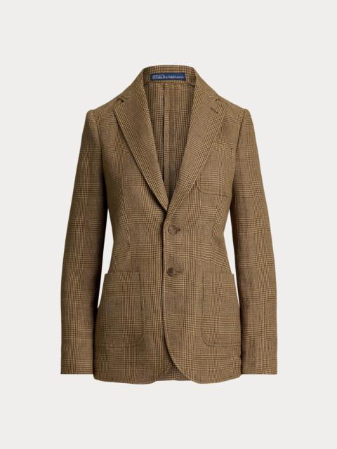 Polo Ralph Lauren Single-Breasted Glen Plaid Linen Blazer