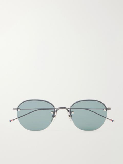 Thom Browne Round-Frame Titanium Sunglasses Gray