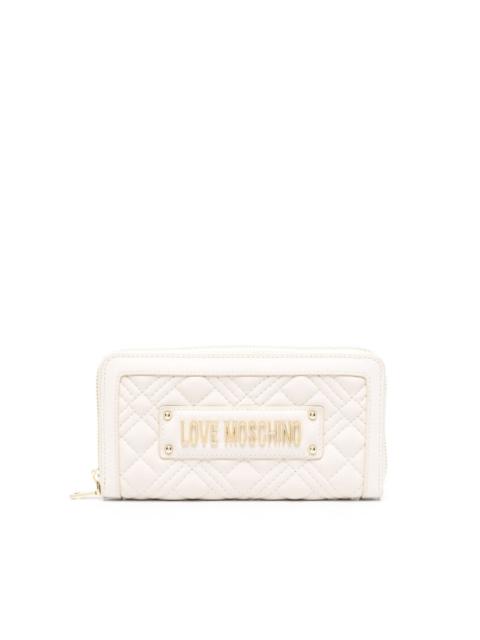 Moschino zip-around quilted wallet