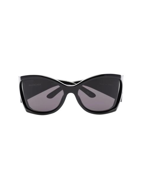 BALENCIAGA Void butterfly-frame sunglasses