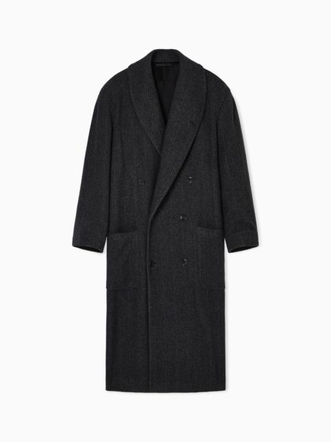 GIORGIO ARMANI COAT IN CHEVRON CASHMERE CLOTH