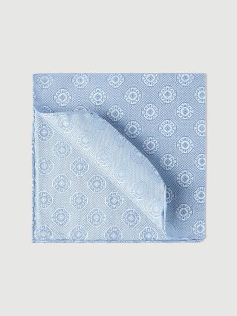 Brunello Cucinelli Silk pocket square with medallion design