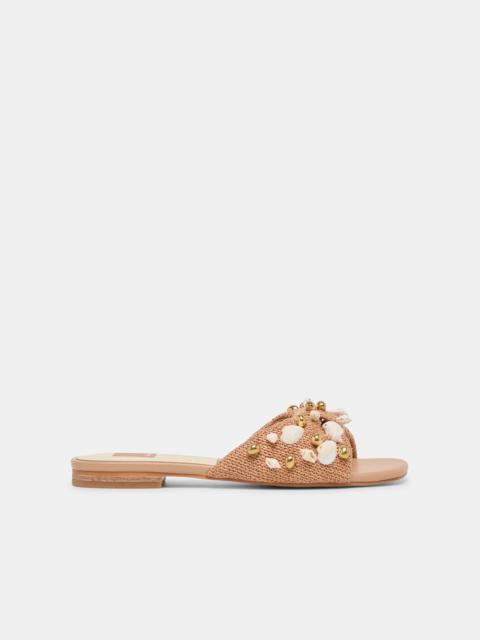 dolce vita LIZZA SANDALS TOFFEE BEADED RAFFIA