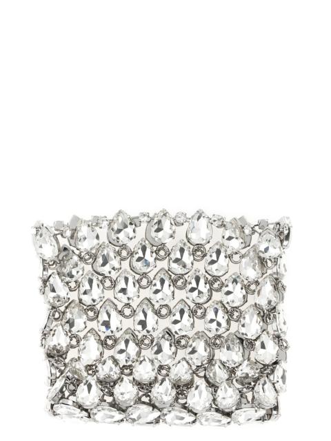 self-portrait 'Silver Crystal Chainmail Mini' clutch