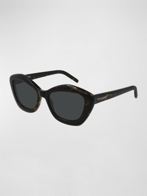 SAINT LAURENT Irregular Acetate Sunglasses