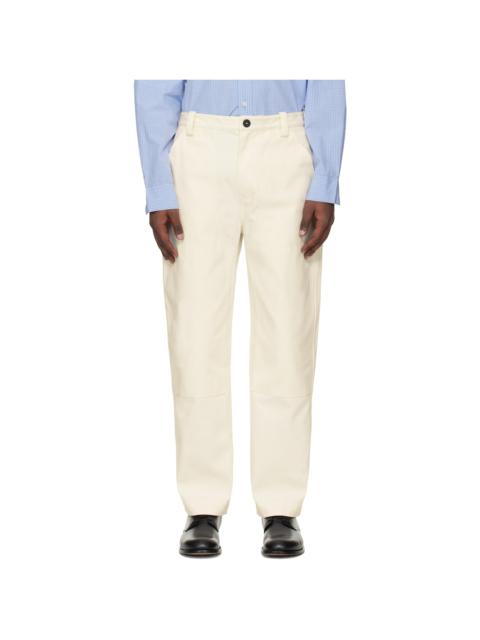 Studio Nicholson White Aaron Levine Edition Denver Trousers