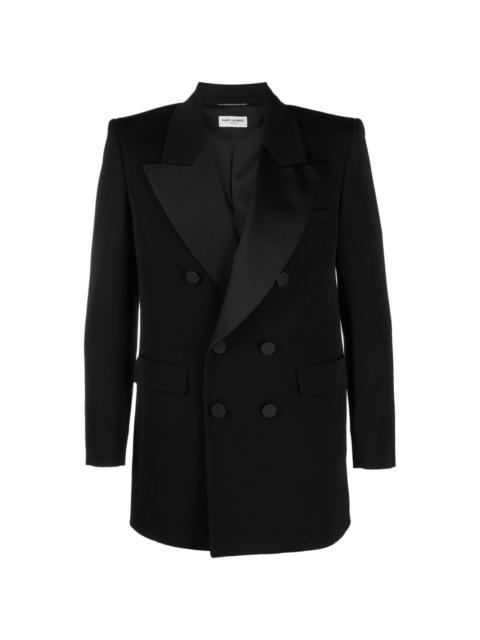 double-breasted wool tuxedo jacket