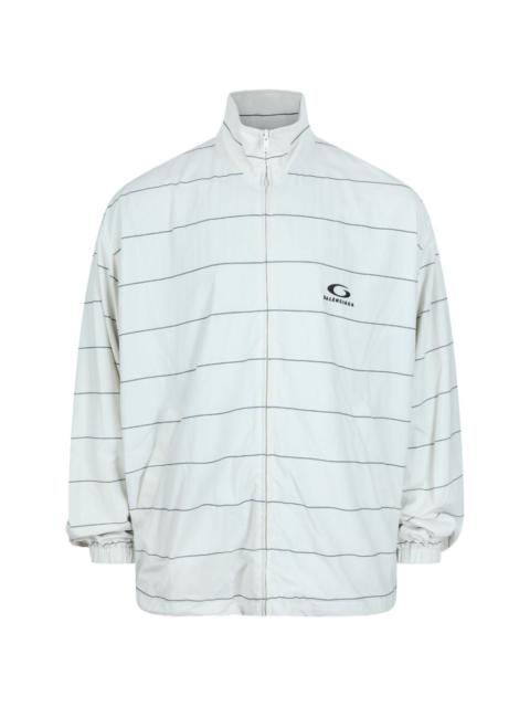 BALENCIAGA striped zip-up jacket