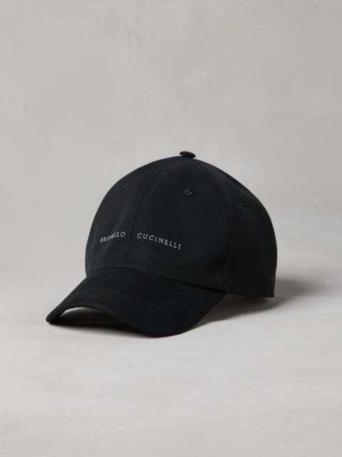 Brunello Cucinelli Baseball cap in twisted cotton gabardine with embroidery
