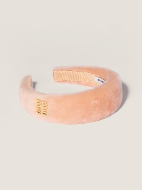 Miu Miu Shearling headband