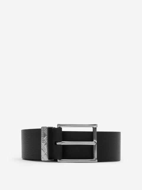 Burberry Leather Engraved Check Belt