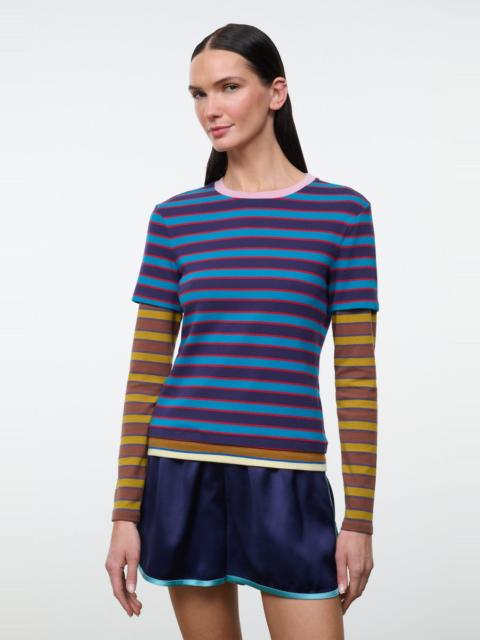 STAUD STAUD DILLON TEE POTTER STRIPE MULTI