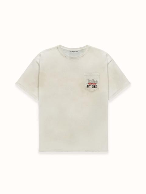 DUKE + DEXTER DR4 Eat Dirt Smoke White Pocket T-Shirt
