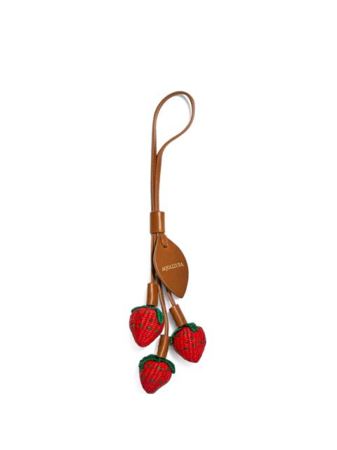 AQUAZZURA strawberry leather bag charm