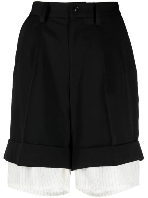 Y's layered tailored shorts