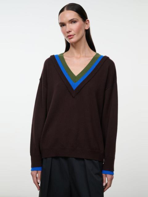 STAUD STAUD NORMAN SWEATER DARK OAK MULTI