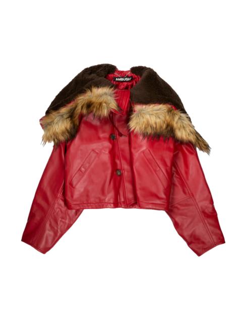 Ambush Leather Cropped N3B Red