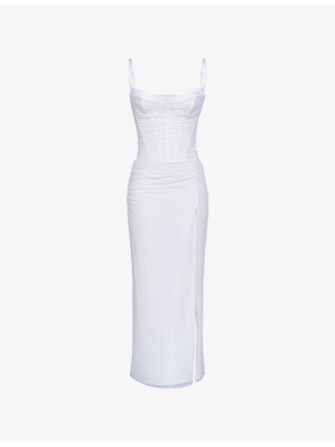 House of CB Lini Bodycon Stretch-Mesh Maxi Dress