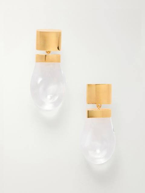 KHAITE Keefe Gold-pleated Earrings