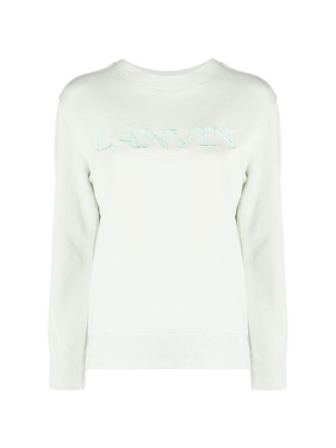 Lanvin embroidered-logo cotton sweatshirt
