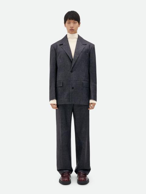 Bottega Veneta Printed Leather Houndstooth Jacket