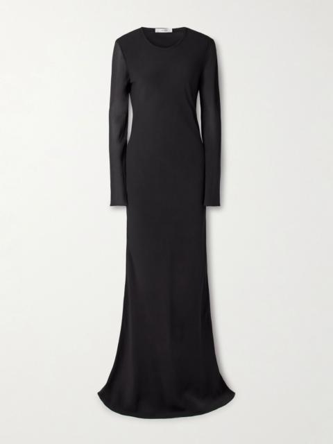 The Row Merita silk-georgette gown Black
