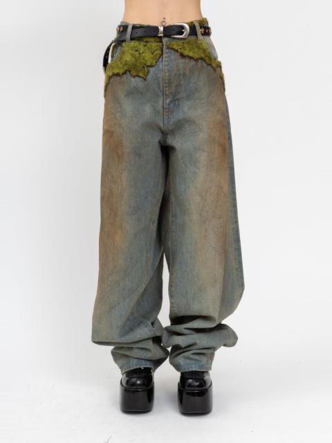 doublet Indigo Moss-Grown Wood Denim Jeans