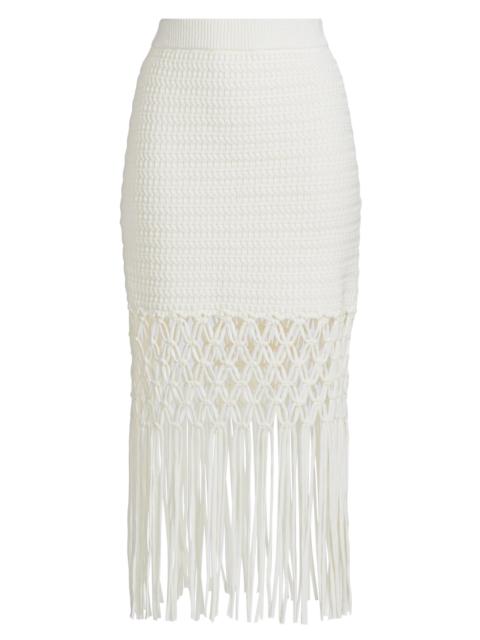 Rails Women's Sevilla Cotton-Blend Knit Midi-Skirt - White