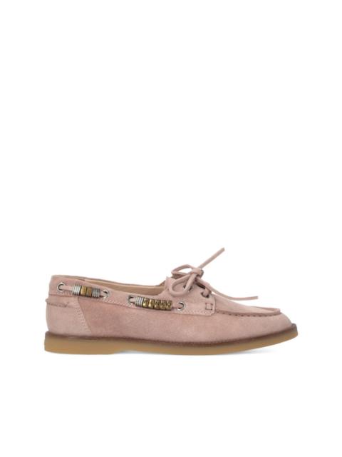 PINKO lace-up suede loafers