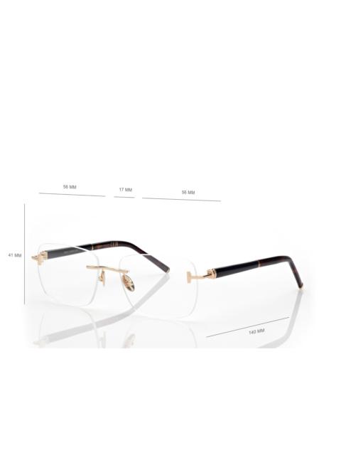 TOM FORD HORN AND TITANIUM RECTANGULAR OPTICALS