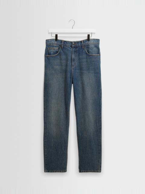 Wax London Russell - Mid Blue Faded Vintage Straight Fit Denim Jeans