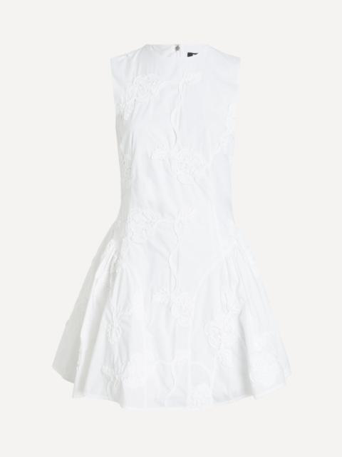 ROTATE Bright White Flower Poplin Mini Dress