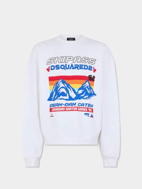 DSQUARED2 SKI PASS RELAX FIT CREWNECK