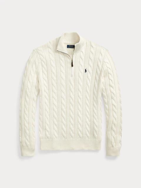 Polo Ralph Lauren Cable-Knit Cotton Quarter-Zip Sweater