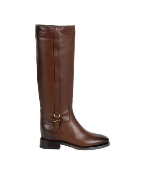 Santoni buckle leather boots