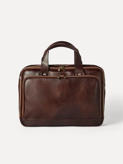 Brunello Cucinelli Calfskin briefcase with zipper