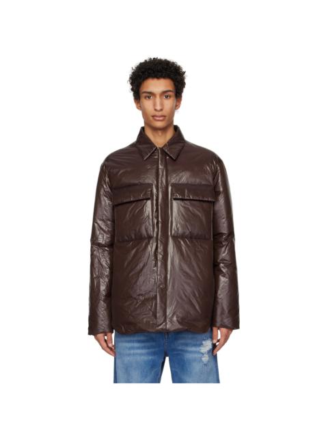 Jil Sander SSENSE Exclusive Brown Down Jacket