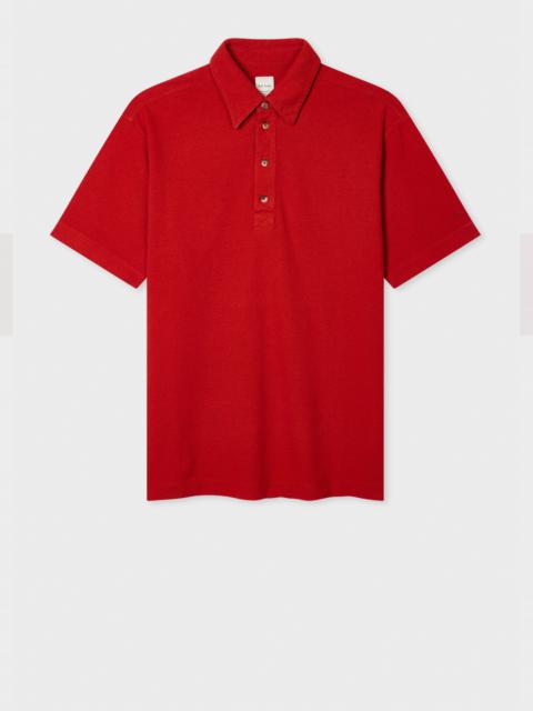 Paul Smith Red Cotton-Linen Polo Shirt