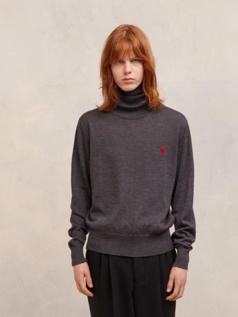 Ami De Coeur Embroidery Turtleneck Sweater
