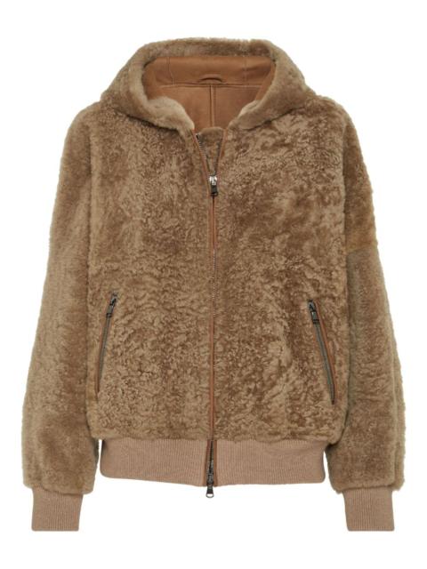Brunello Cucinelli hooded shearling jacket