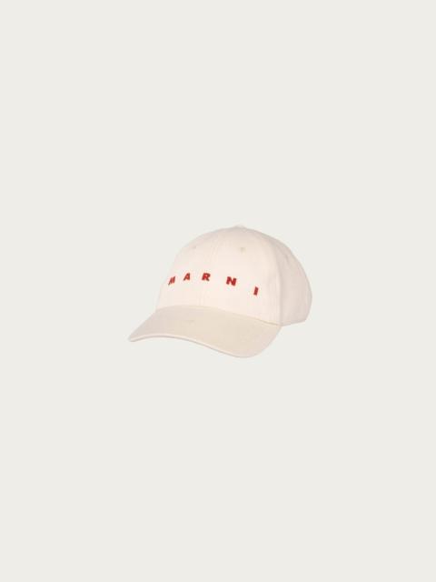 Marni Colored Light Denim Cap - Bone