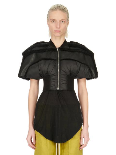 Rick Owens ballon-sleeve wool cropped top