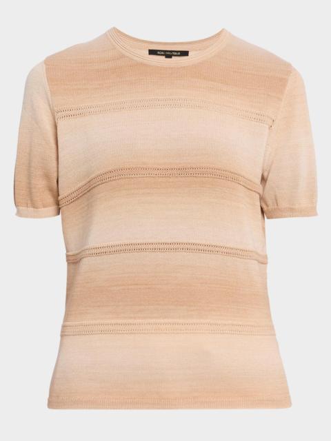 KOBI HALPERIN Hayden Striped Ombre Cotton Sweater