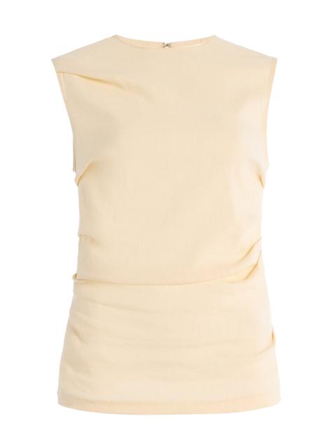 Proenza Schouler Anoushka Slub Linen-Blend Top neutral